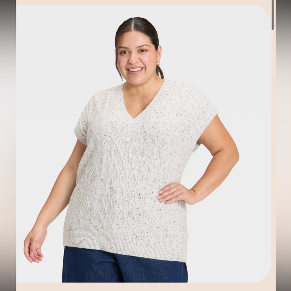 Universal Thread V-Neck Sweater - Light Gray NWT - image 1